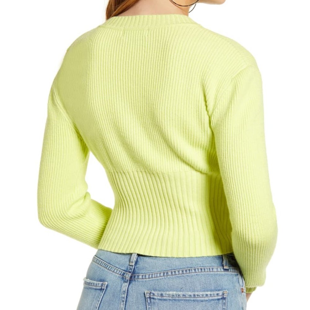4SI3NNA Ribbed Crop Crewneck Sweater - Picture 2 of 9